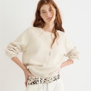 J. Crew Ribbed Stretch Crewneck Minimalist Relaxed Fit Sweater - Size XS
